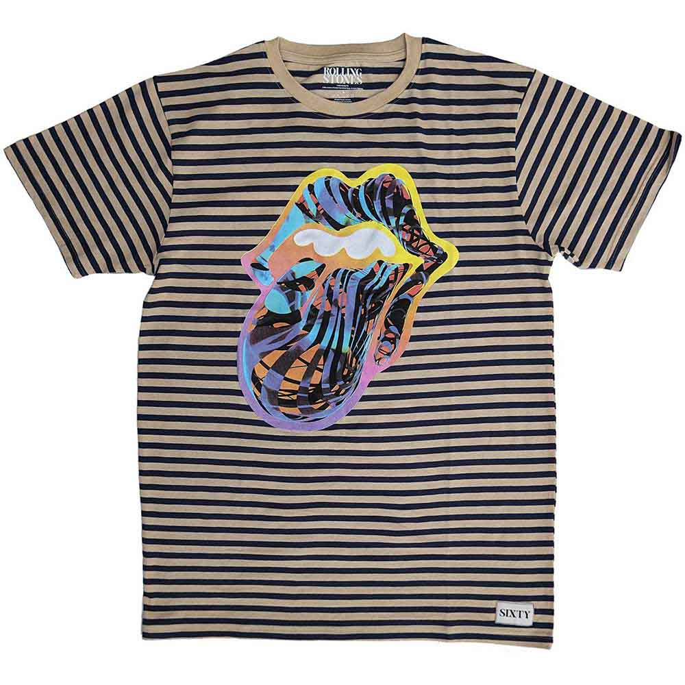 The Rolling Stones T Shirt - Cyberdelic Striped