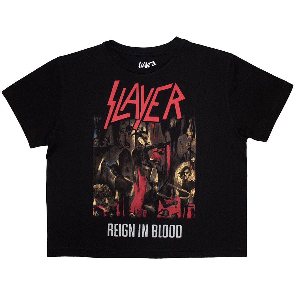 Slayer Women's Crop Top - Reign In Blood | Buy Now For 24.99