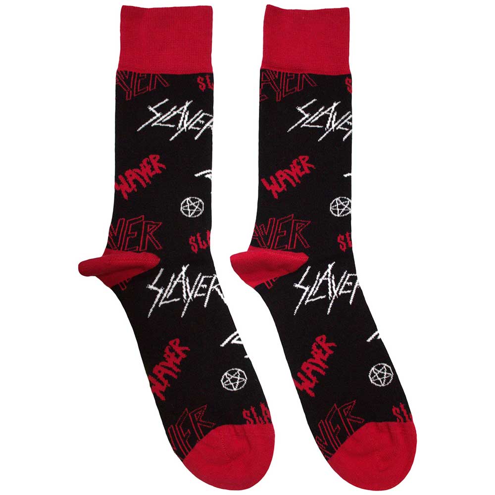 Slayer Ankle Socks - Logos Pattern