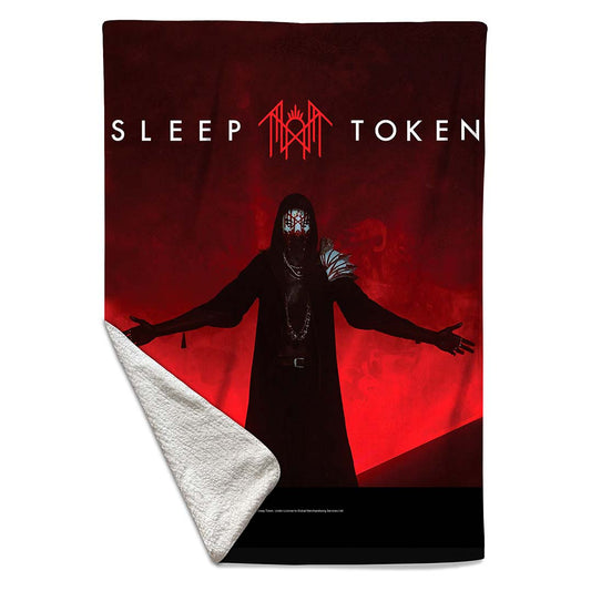 Rocksax Sleep Token Sherpa Fleece Blanket - Red Light | Buy Now From £39.99