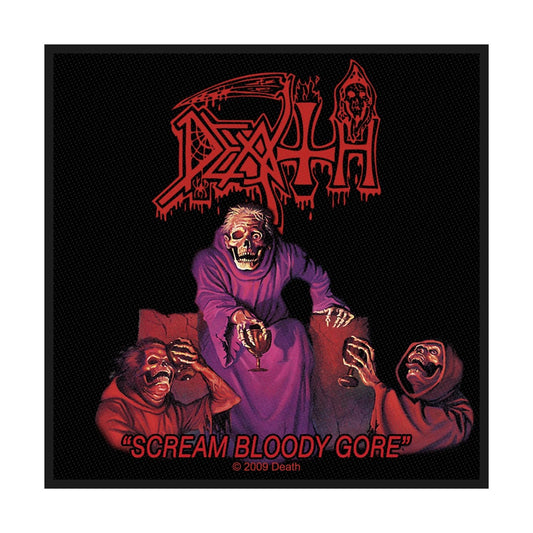Death Sew-On Patch - Scream Bloody Gore | Buy Now For 19.99