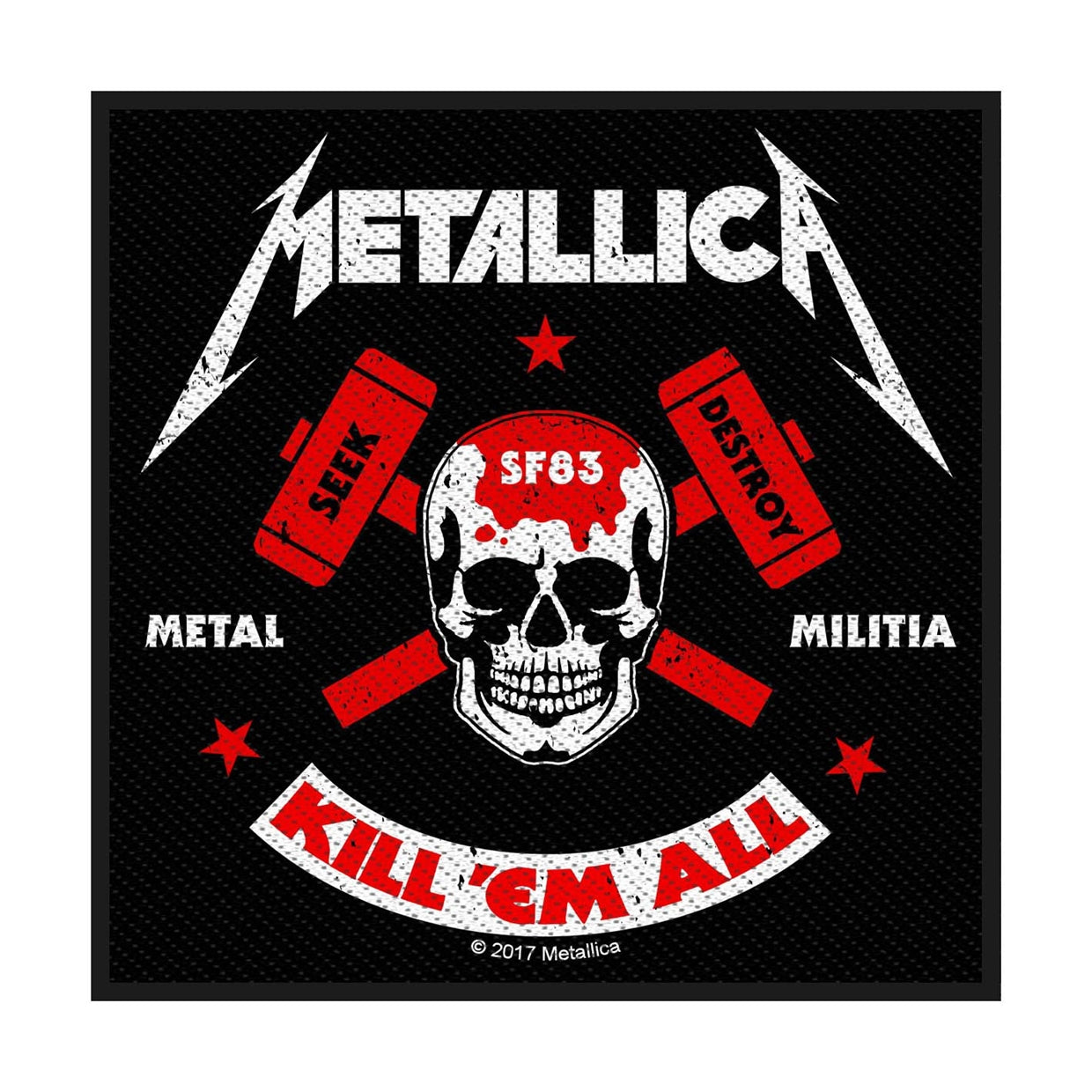 Metallica Sew-On Patch - Metal Militia | Buy Now For 19.99