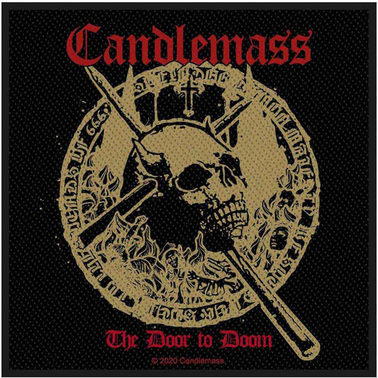Candlemass Patches - Woven Sew On - The Door To Doom