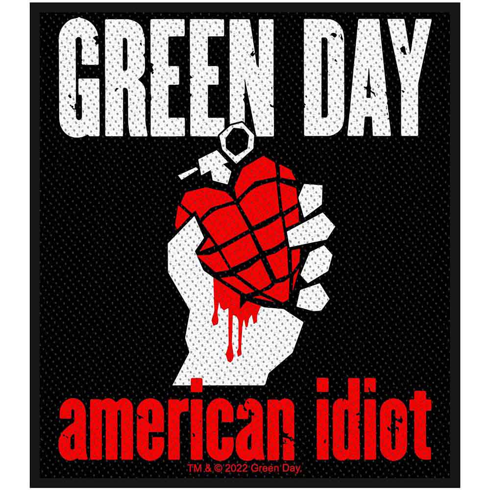 Green Day Patches-Woven Sew On - Hetfield Guitar | Buy Now For 9.99