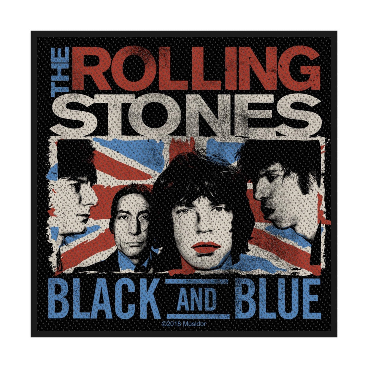 Rolling Stones Sew-On Patch - Black And Blue (Packaged) | Buy Now For 19.99