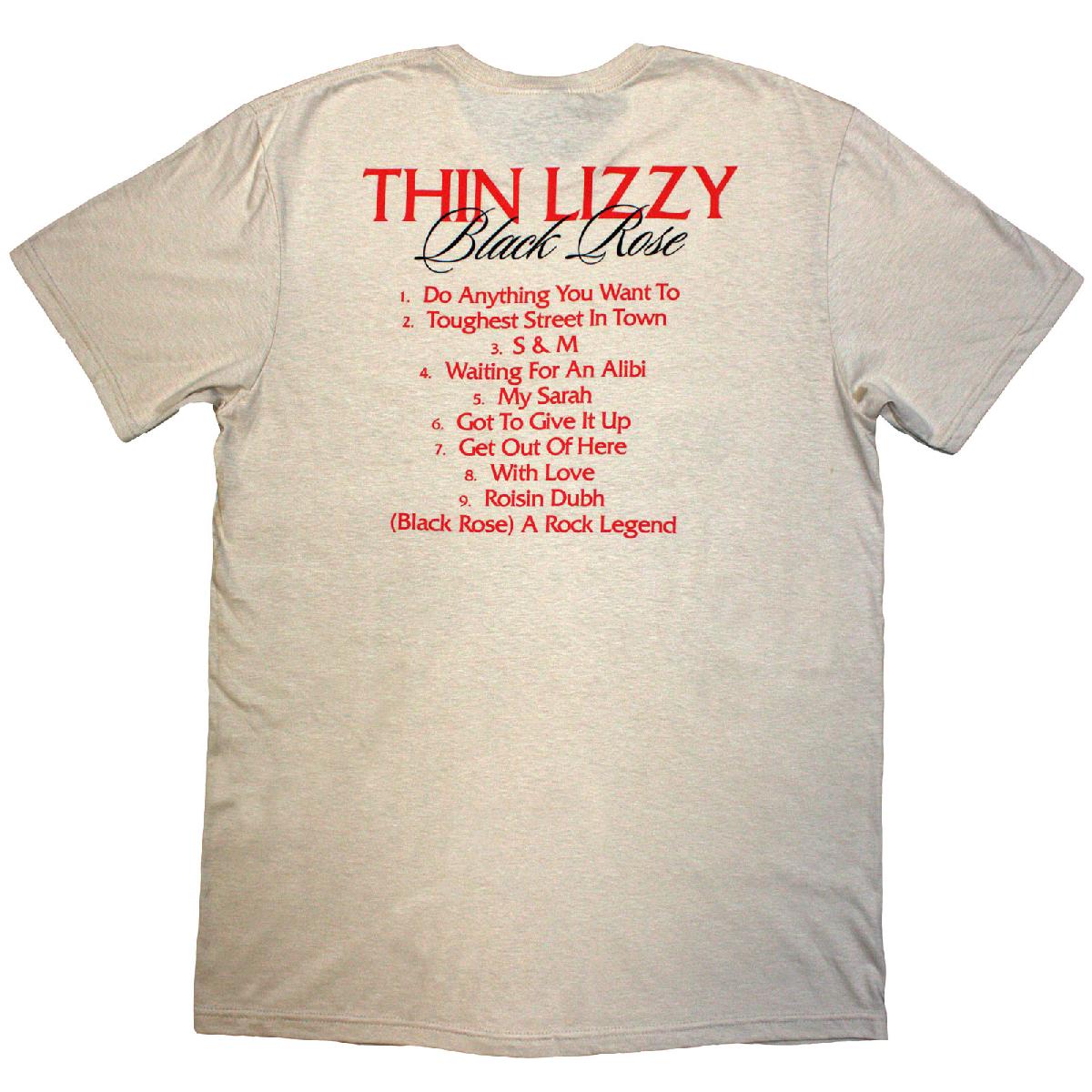 Thin Lizzy T Shirt - Black Rose Tracklist