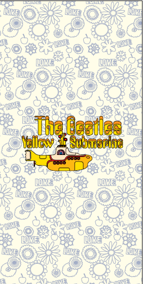 Rocksax The Beatles Towel - Yellow Submarine Love