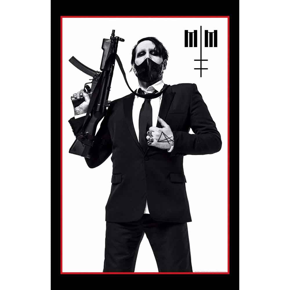 Marilyn Manson Posters - Textile - Machine Gun
