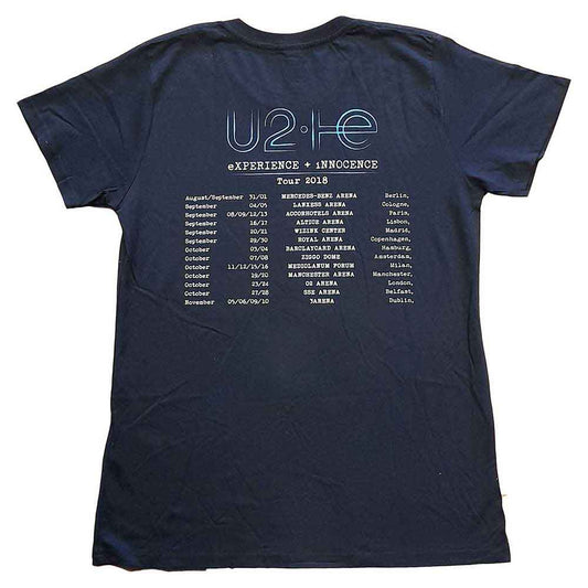 U2 Woman's T Shirt - E+I 2018 Tour Dates