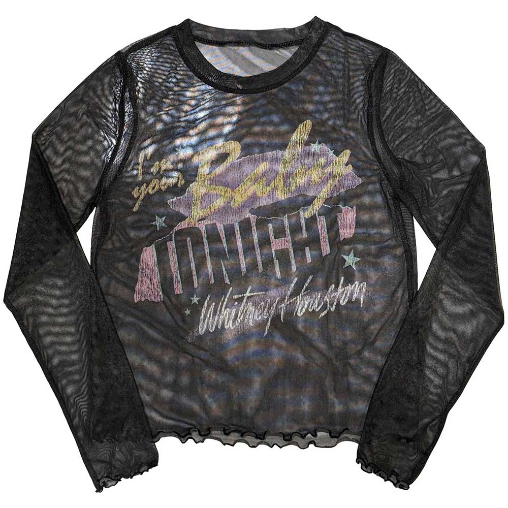Whitney Houston Women's Long Sleeve Crop Top - I'M Your Baby | Buy Now For 24.99