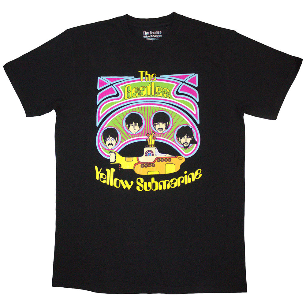 The Beatles T Shirt - Yellow Submarine Heads in Circles v2