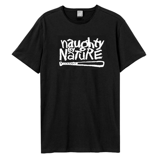Naughty By Nature Amplified Vintage T Shirt - White Logo