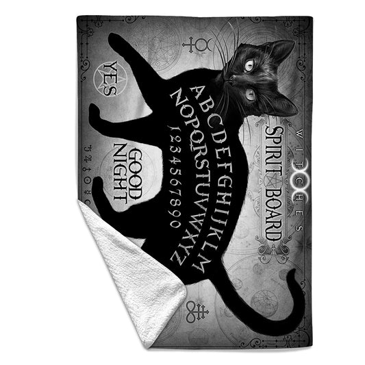 Rocksax X Alchemy Blanket - Black Cat Spirit Board | Buy Now For 54.99