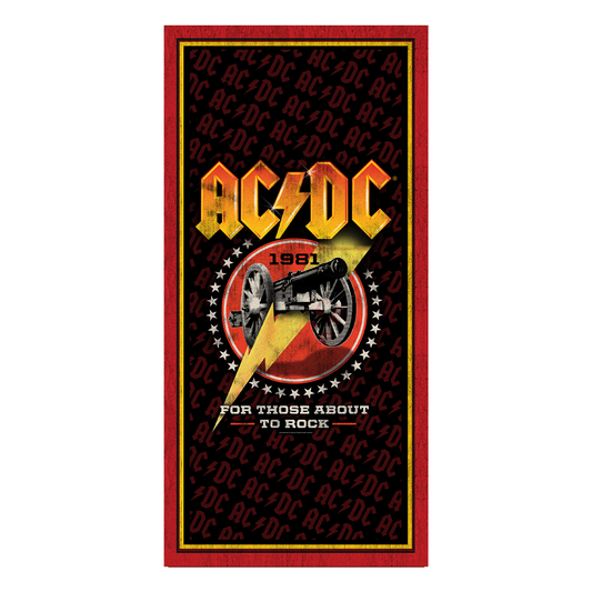 Rocksax AC/DC Beach Towel - For Those About To Rock | Buy Now For 34.99