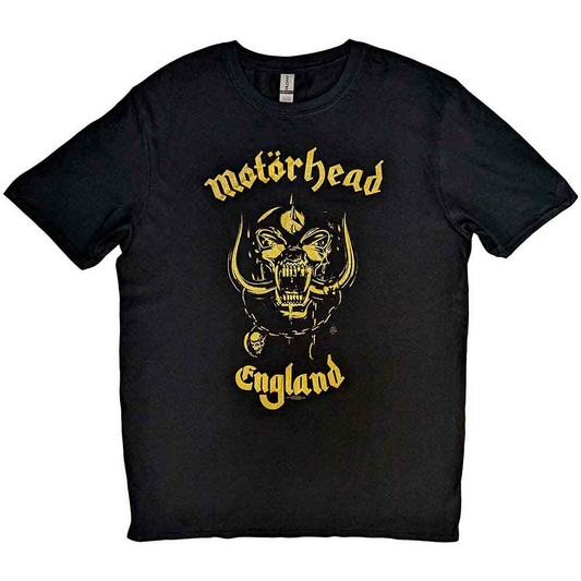 Motorhead T Shirt - England Classic Gold