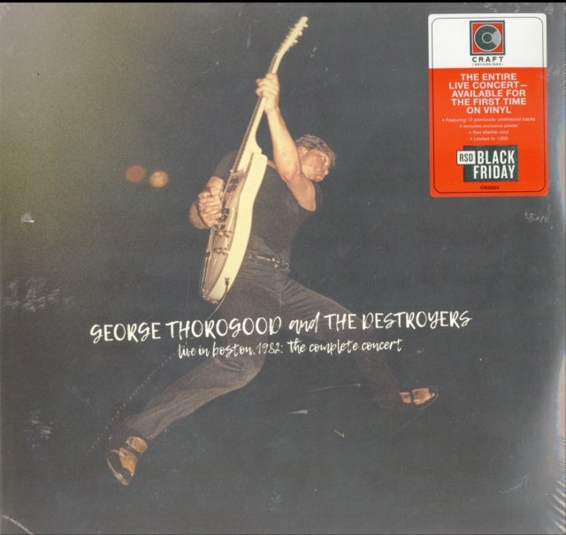 George Thorogood & The Destroyers LP Vinyl Record - Live In Boston 19 82: The Complete Concert (Deluxe Edition) (Red Marble Vinyl) (Black Friday 20. 20. )