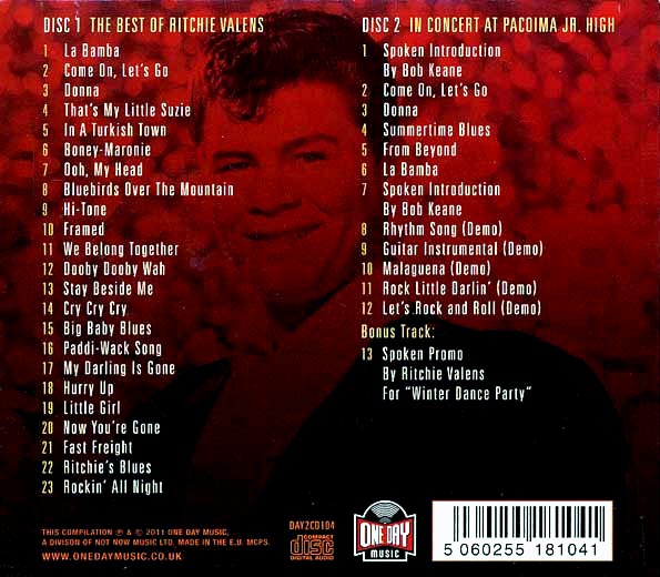 Ritchie Valens CD - La Bamba: The Definitive Collection (36 tracks) (2xCD) (deluxe 3 fold digipak)