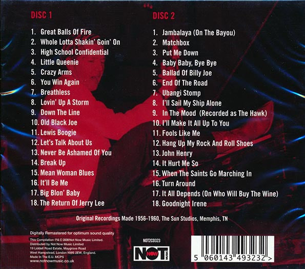 Jerry Lee Lewis CD - Killer Hits (36 tracks) (2xCD)