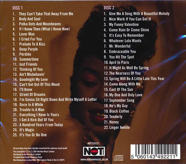 Sarah Vaughan CD - The Great American Songbook (47 tracks) (2xCD)