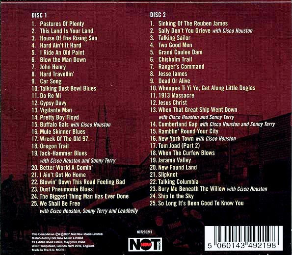 Woody Guthrie CD - The Ultimate Collection (50 tracks) (2xCD)