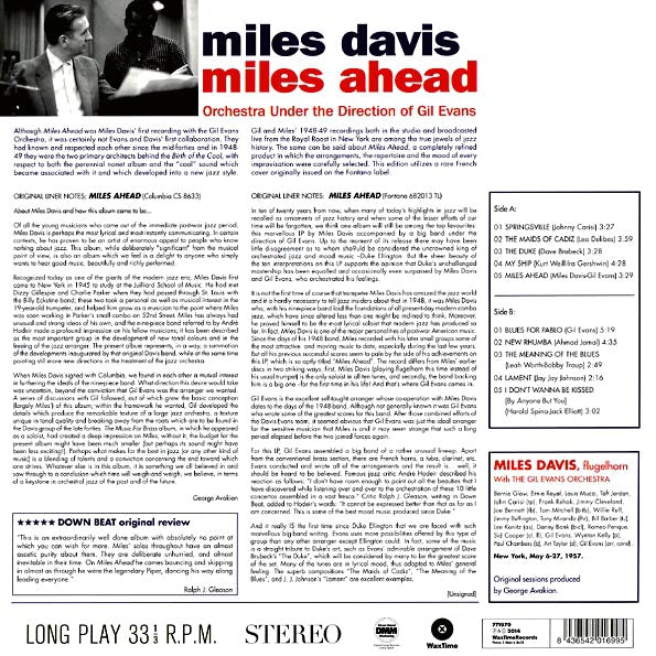 Miles Davis LP - Miles Davis Miles Ahead (incl. mp3) (180g)