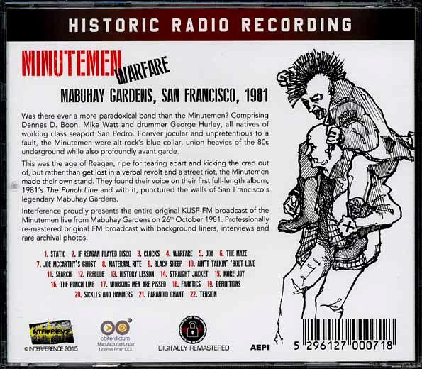 Minutemen CD - Warfare: Mabuhay Gardens, San Francisco, 1981