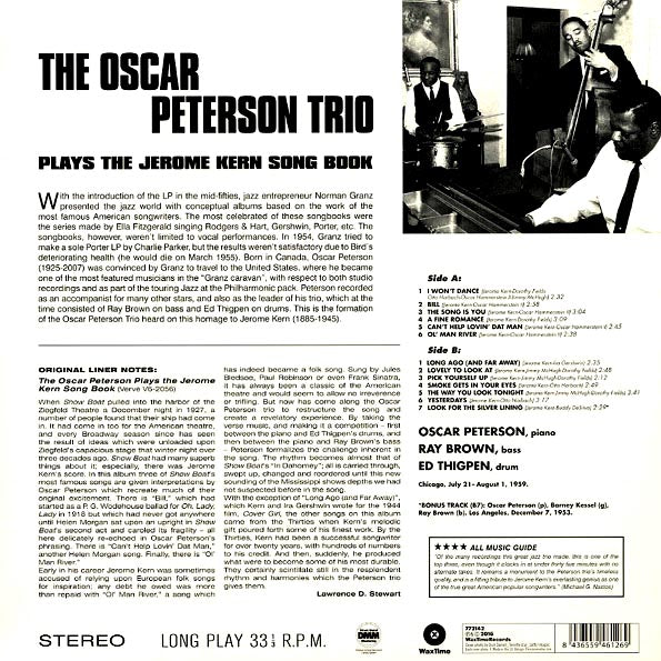 The Oscar Peterson Trio LP - Plays The Jerome Kern Song Book (ltd. ed.) (180g)