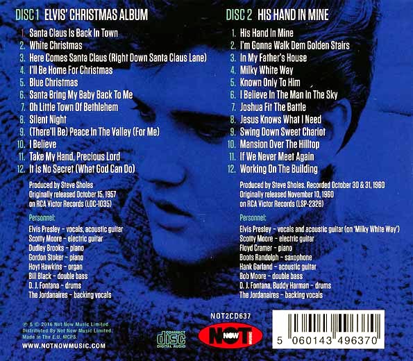Elvis Presley CD - Christmas & Gospel Greats (24 tracks) (2xCD)