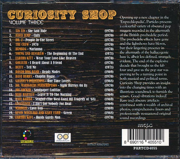 Humbug, The Crew, Duffy, Bonzo Dog Band, Etc. CD - Curiousity Shop Volume 3: A Rare Collection Of Aural Antiquities And Objects D'art 1968 1971 (ltd. ed.) (incl. large booklet)