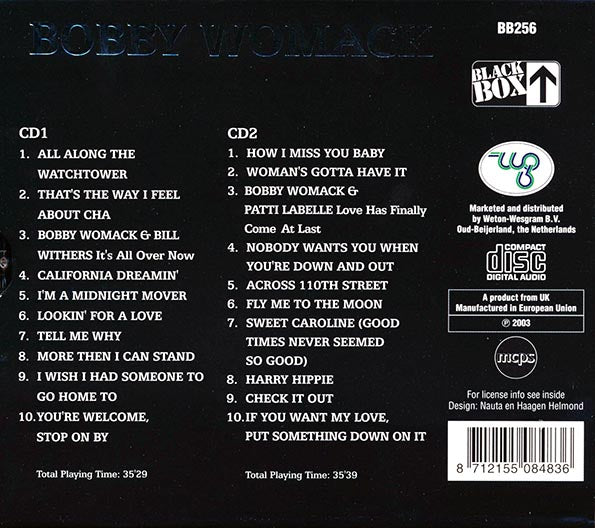Bobby Womack CD - How I Miss You Baby (20 tracks) (2xCD)