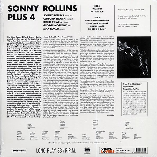 Sonny Rollins LP - Plus 4 (ltd. ed.) (180g) (HighDef VV)