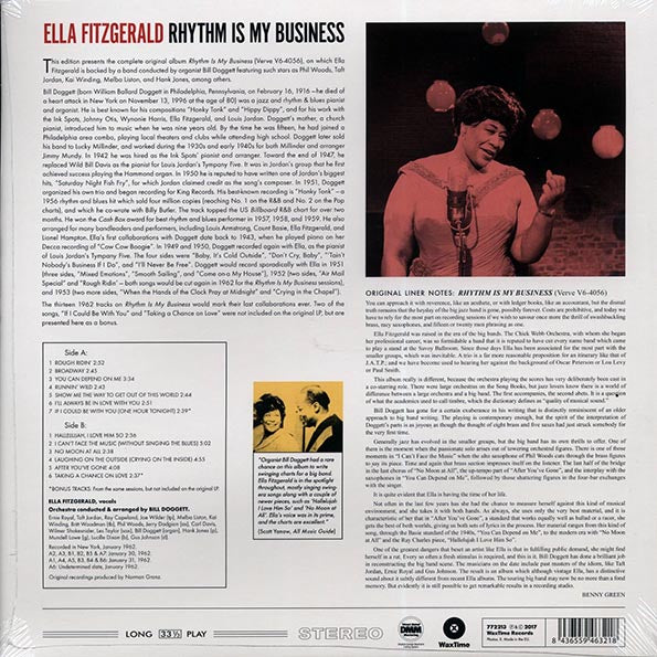 Ella Fitzgerald LP - Rhythm Is My Business (+ 3 bonus tracks) (DMM) (ltd. ed.) (180g) (HighDef VV) (remastered)