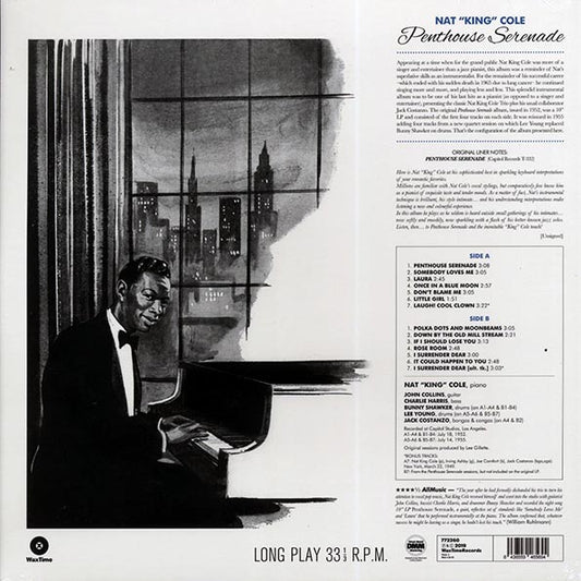 Nat King Cole LP - Penthouse Serenade: Nat King Cole At The Piano (+ 3 bonus tracks) (DMM) (ltd. ed.) (180g) (HighDef VV) (remastered)