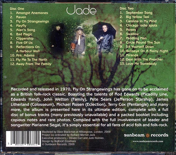 Jade CD - Fly On Strangewings (2 albums on 1 CD) (25 tracks)