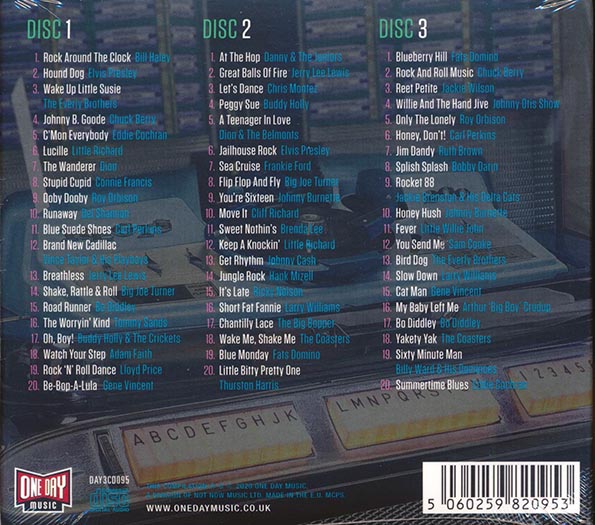 Bill Haley, Little Richard, Chuck Berry, Dion, Etc. CD - Rock N Roll Jukebox Hits Of The '50s & '60s (60 tracks) (3xCD) (deluxe 4 fold digipak)