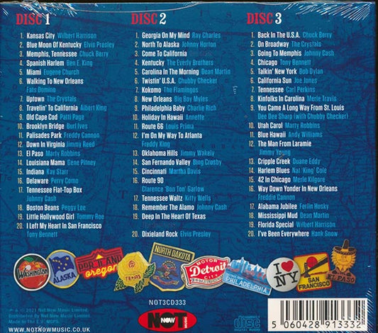 Ray Charles, The Beach Boys, Chuck Berry, Paul Anka, Etc. CD - A Grand Tour Of The USA (60 tracks) (3xCD) (deluxe 4 fold digipak)
