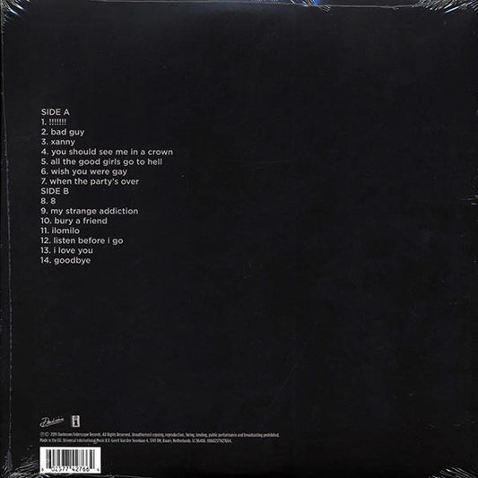 Billie Eilish LP - When We All Fall Asleep, Where Do We Go? (180g)