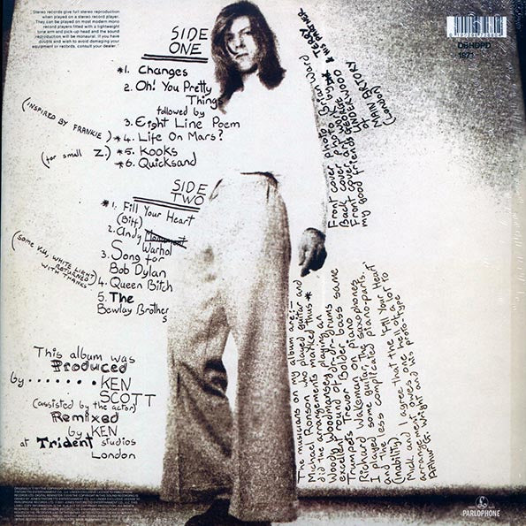 David Bowie LP - Hunky Dory (75th Anniv. Ed.) (diecut jacket) (ltd. ed.) (remastered) (picture disc)