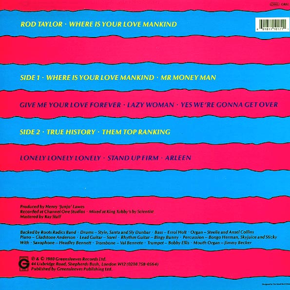 Rod Taylor LP - Where Is Your Love Mankind
