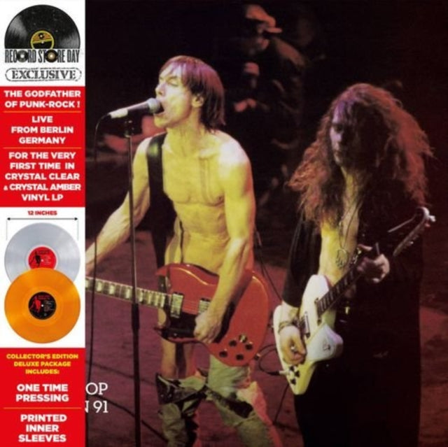 Iggy Pop LP Vinyl Record - Live In Berlin (19 91) (Deluxe Edition) (Marble Neon Vinyl)