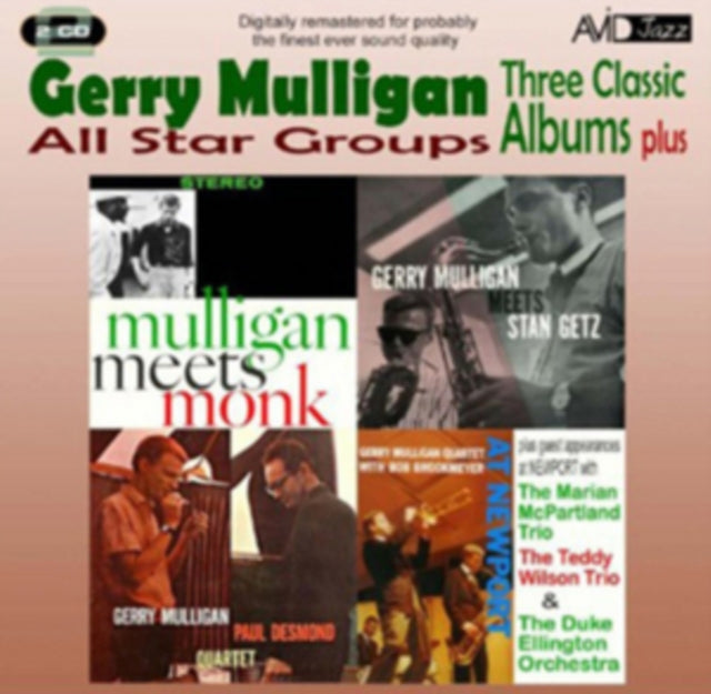 Gerry Mulligan CD - All Star Groups - Three Classic Albums Plus (Mulligan Meets Monk / Gerry Mulligan Meets Stan Getz / The Gerry Mulligan- Paul Desmond Quartet)