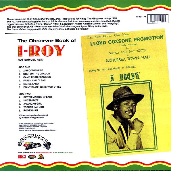 I Roy LP - The Observer Book Of I Roy