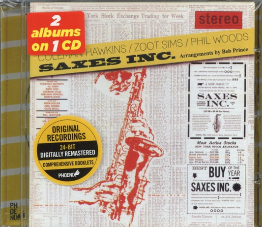 Coleman Hawkins CD - Saxes Inc.