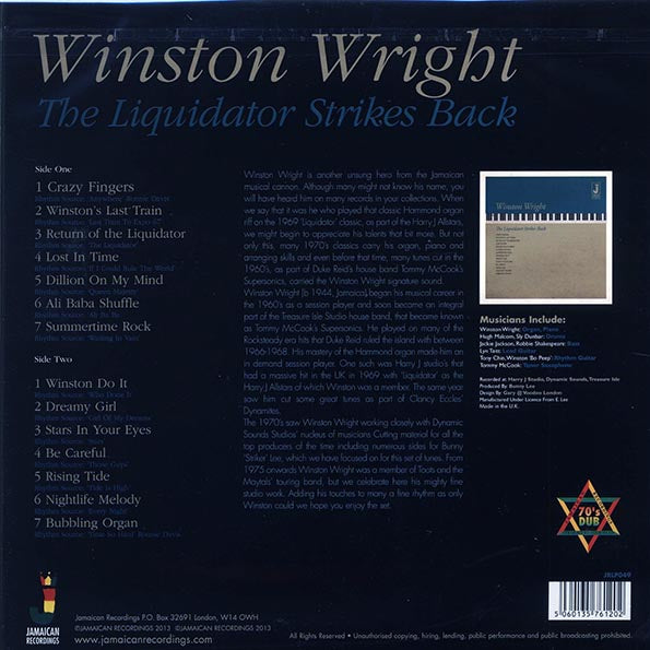 Winston Wright LP - The Liquidator Strikes Back (180g)