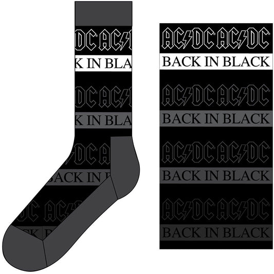 AC/DC Black Socks - Back In Black