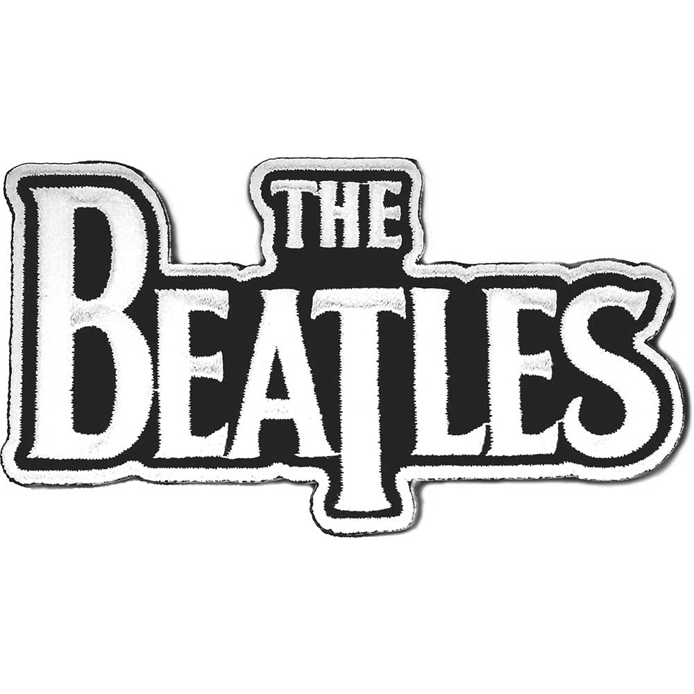 The Beatles Patch - White Drop T Logo Die-Cut Standard Patch