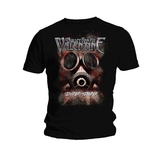 Bullet For My Valentine T Shirt - Temper Temper Gas Mask