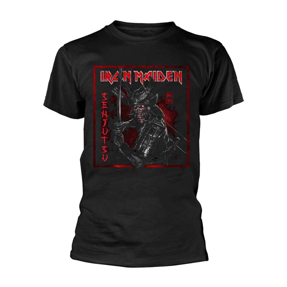 Iron Maiden T Shirt - Senjutsu Cover Distressed Red