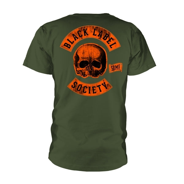 Black Label Society T-Shirt - Hardcore Iron (Military Green)