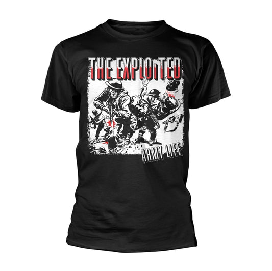 The Exploited T Shirt - Army Life (Black) | Buy Now For 24.99